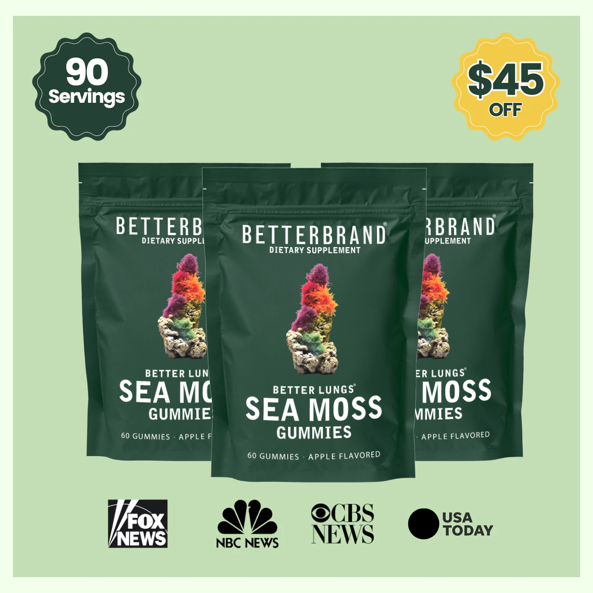 BetterLungs SeaMoss Gummies 3-Pack